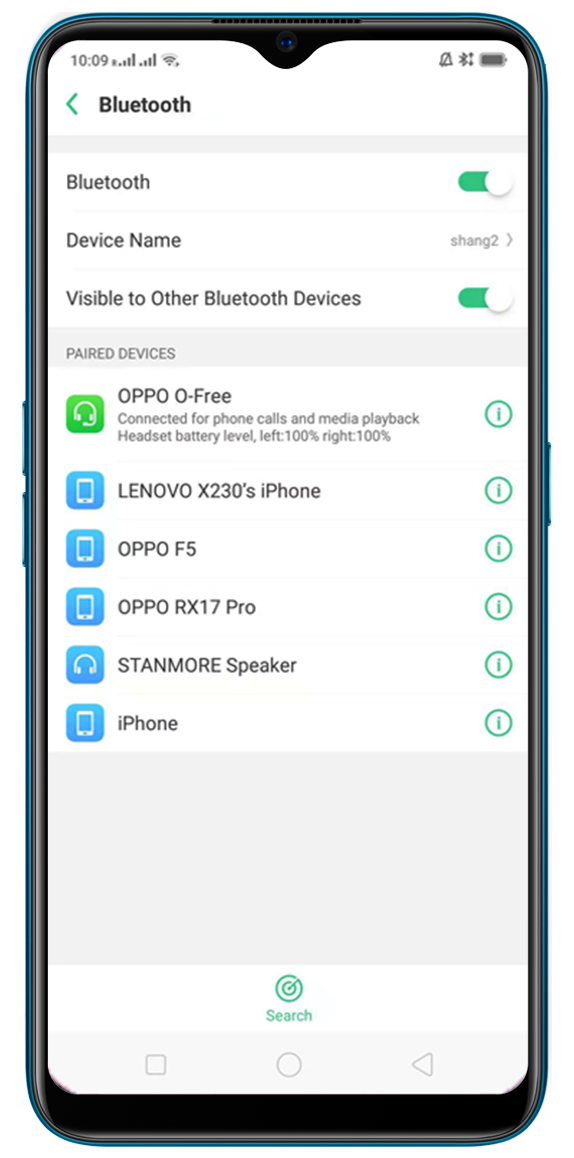O Free Bluetooth Settings