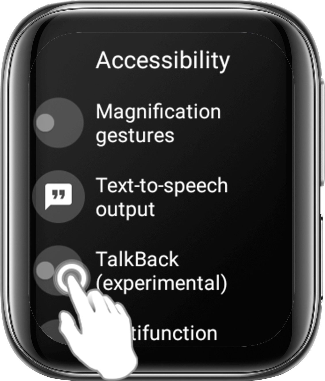 What is TalkBack in OPPO Watch?