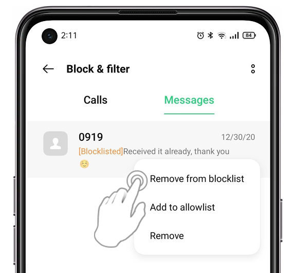 How to Unblock a Number in OPPO Smartphone unblock number on messages