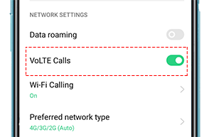 OPPO Enable VoLTE Calls