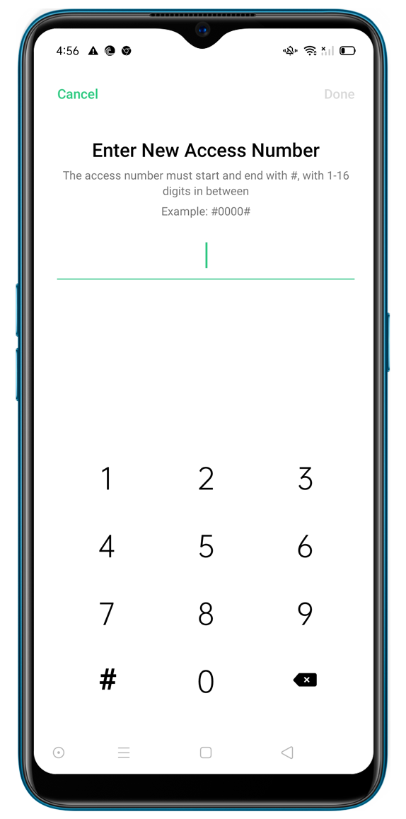 How to Hide Apps in OPPO F9_Enter new access number