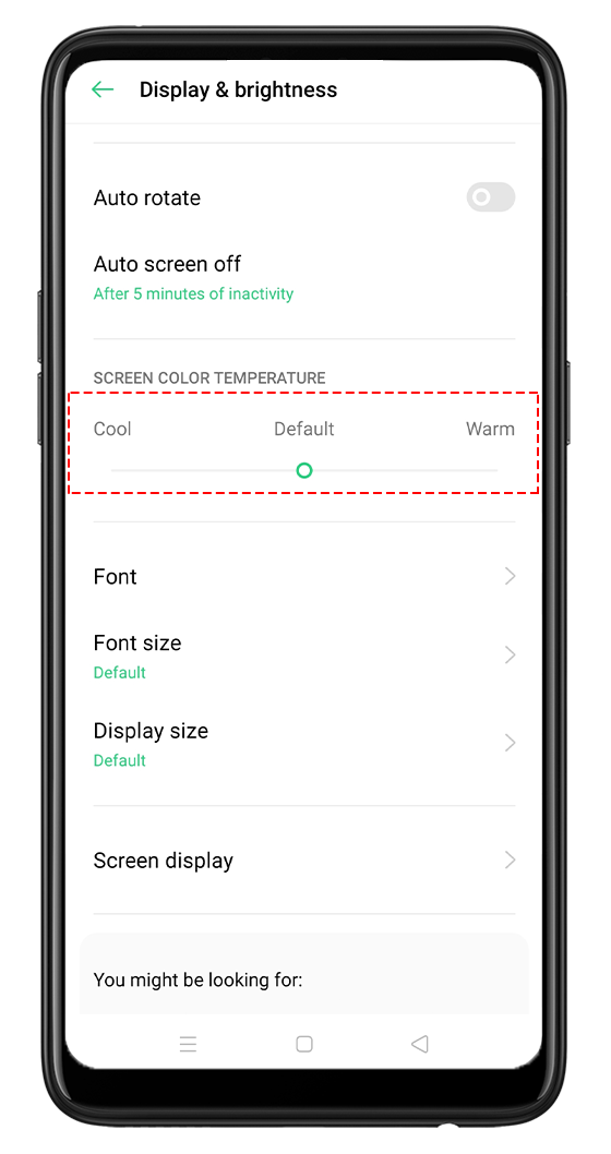 Screen Color Temperature