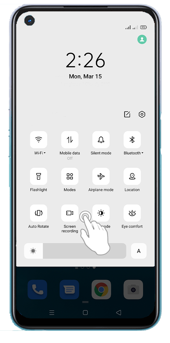 OPPO A92 Notification Bar Screen Recording