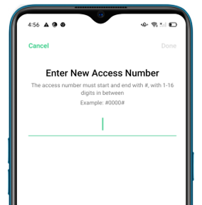How to Hide Apps in OPPO F9 Pro_Enter new access number