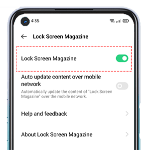 Enable Lock Screen Magazine