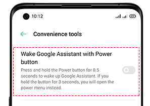 Google Assistant Power Button