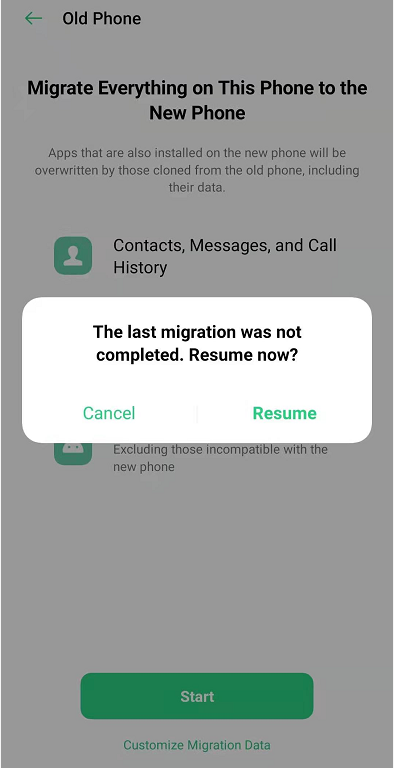 What Will Happen If the Phone Hangs during the Clone Phone Transfer?