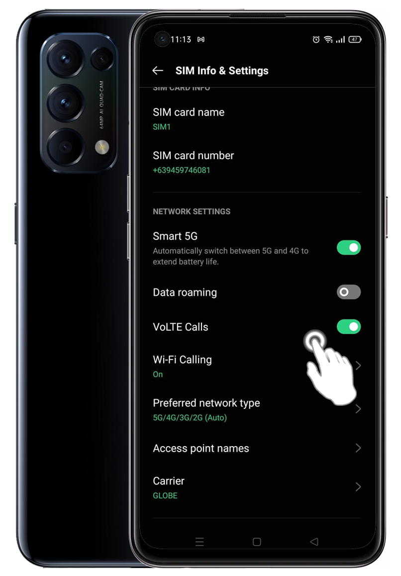 Step 1 Does OPPO Reno5 Support VoLTE.png