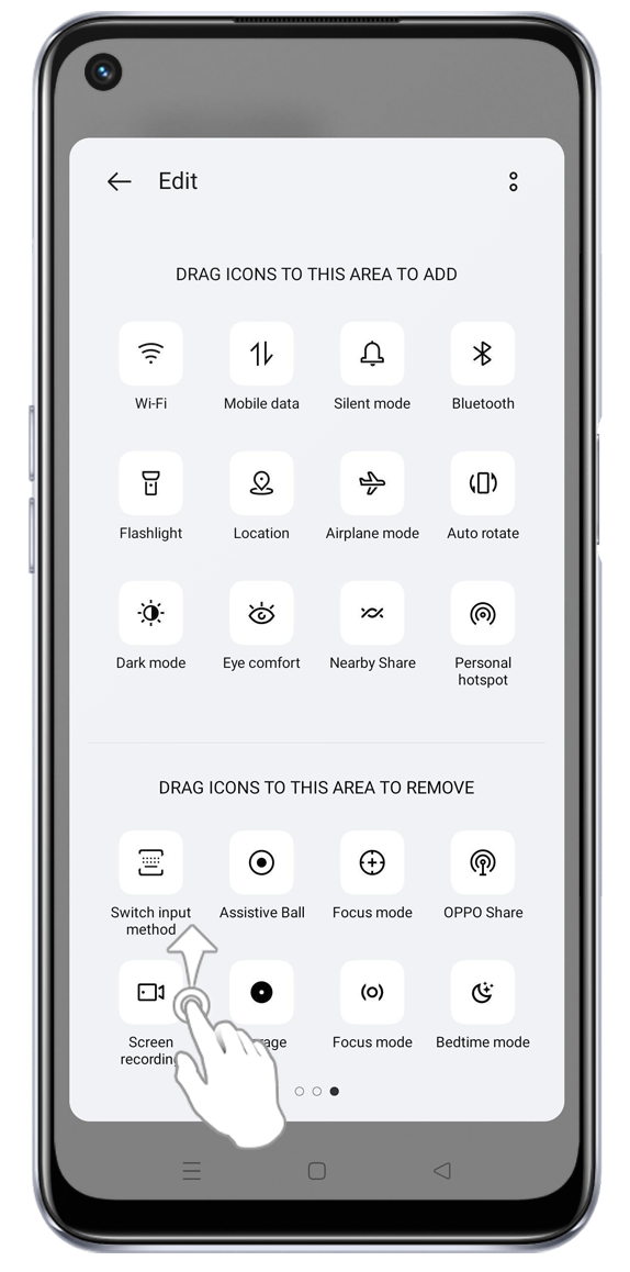 OPPO A74 5G Customize Control Center