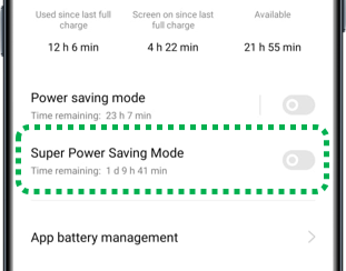 Super Power Saving in OPPO A74 5G