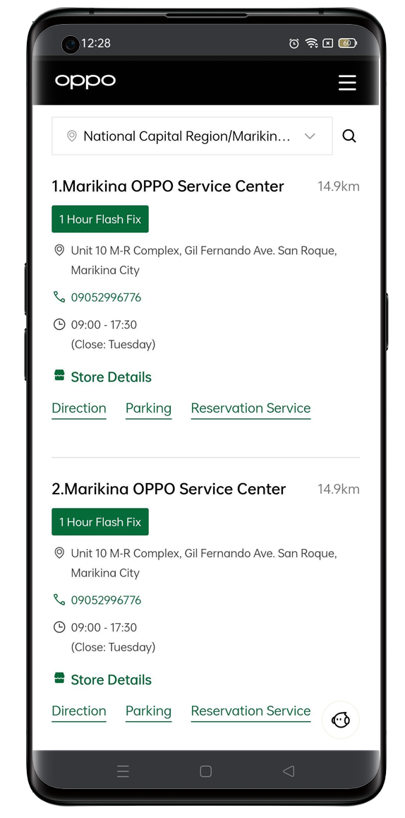OPPO Service Center locator